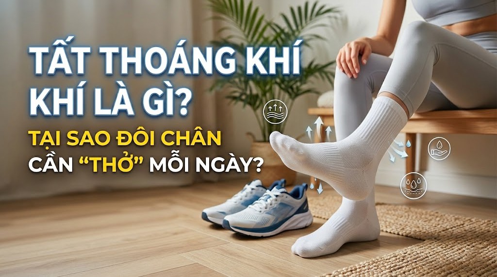 Tất thoáng khí là gì? Tại sao đôi chân cần "thở" mỗi ngày?